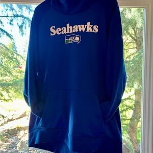 Old school SEAHAWKS color hoodie. Mens XL. Cool features!